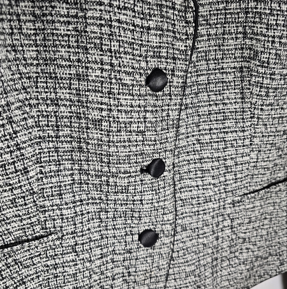 Covington Large  Black and Gray Blazer Tweed Like Material Early 2000 - Picture 5 of 5